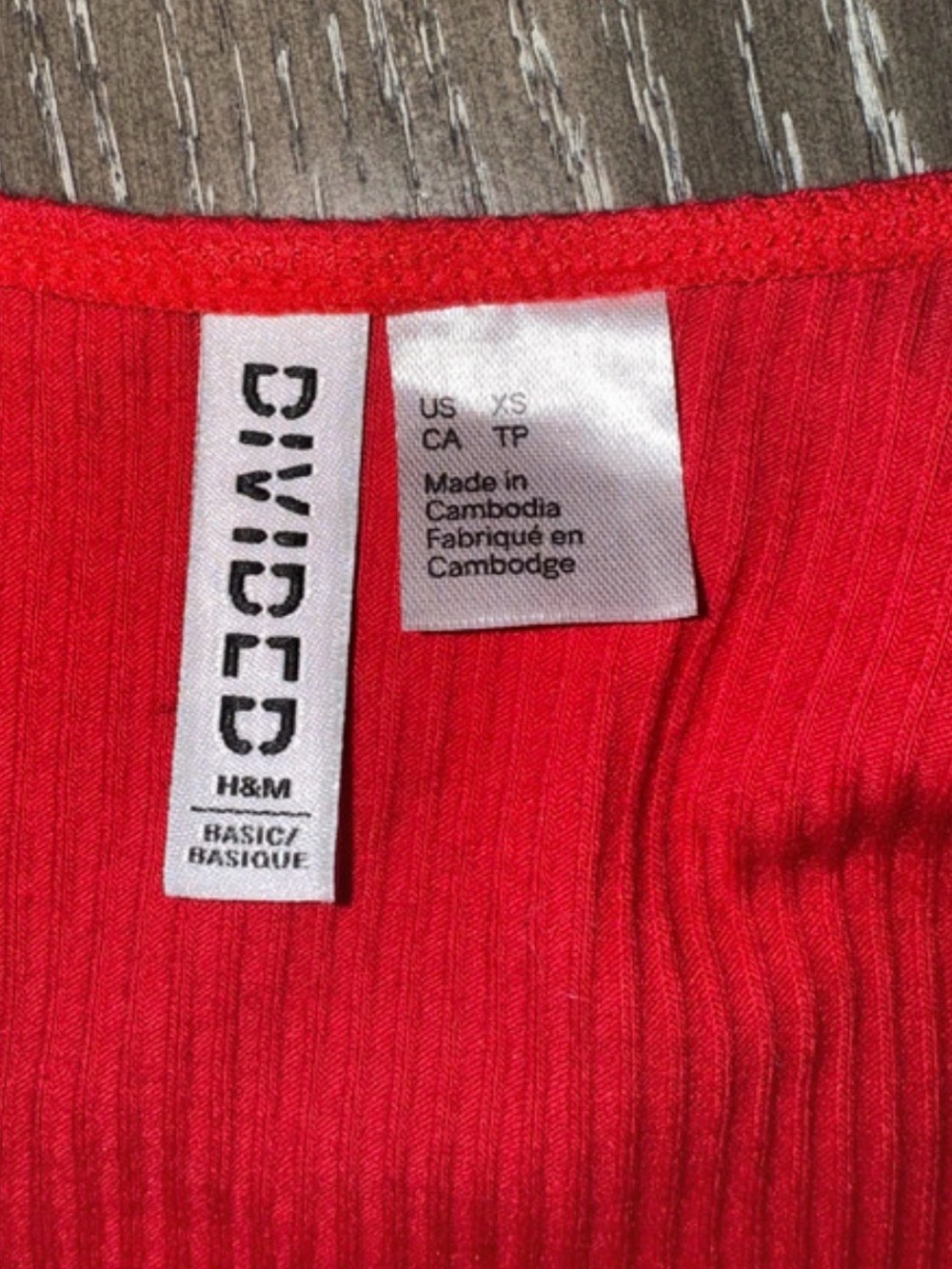 Divided Red Ribbed Scoop Mini Dress - Picture 3 of 4